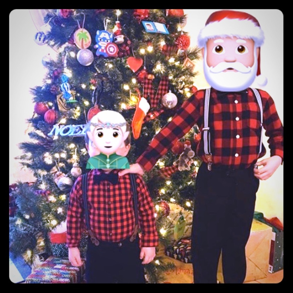 Big Bro/Little Bro Red Buffalo Check Shirts